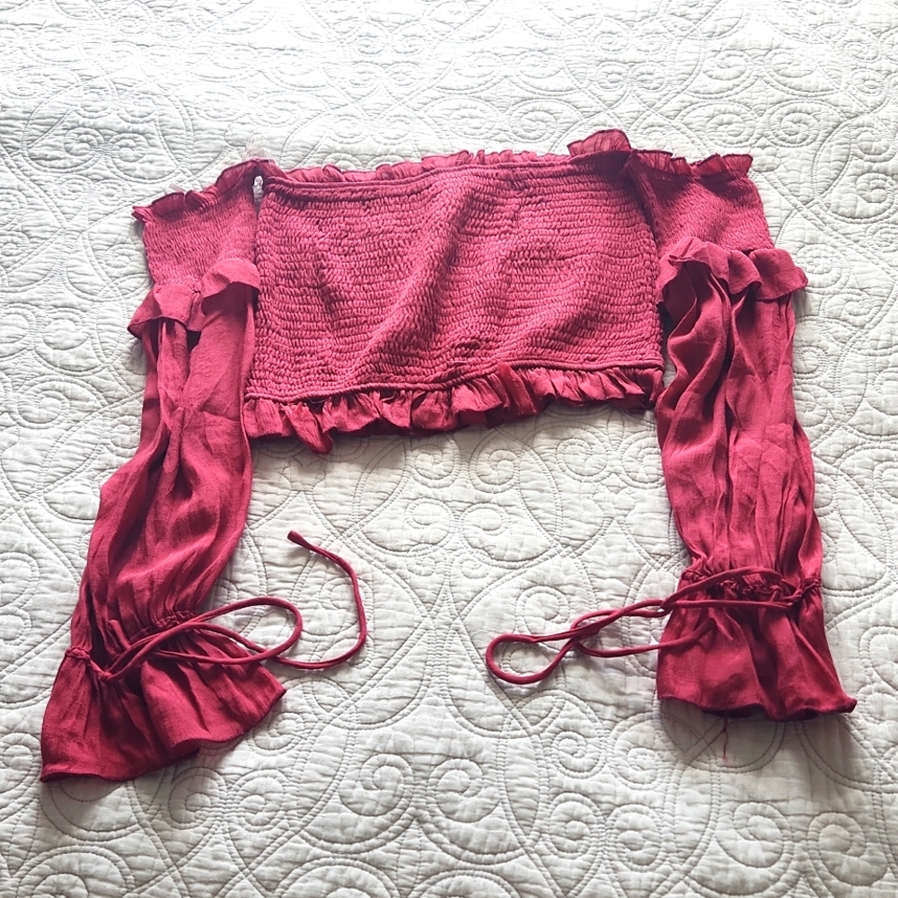 Fitted Tube Top and Sleeves XL Dusty Rose